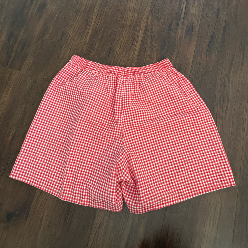 Basic Editions Women’s Red Gingham Boxer Shorts L… - image 3